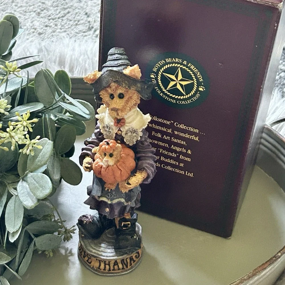 Boyds Bears Folkstone Collection Purrscilla..Give Thanks Style 2866 Thanksgiving